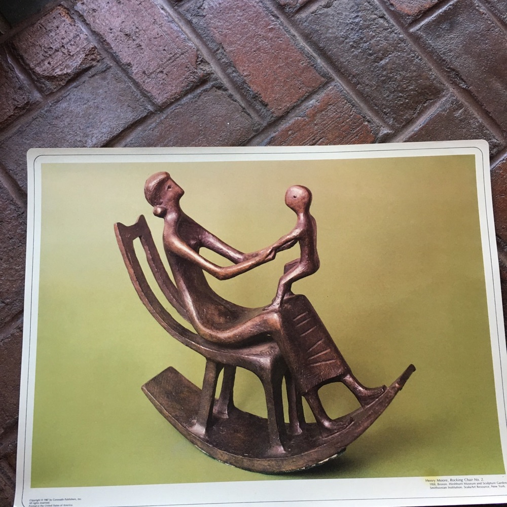 Henry Moore rocking chair poster